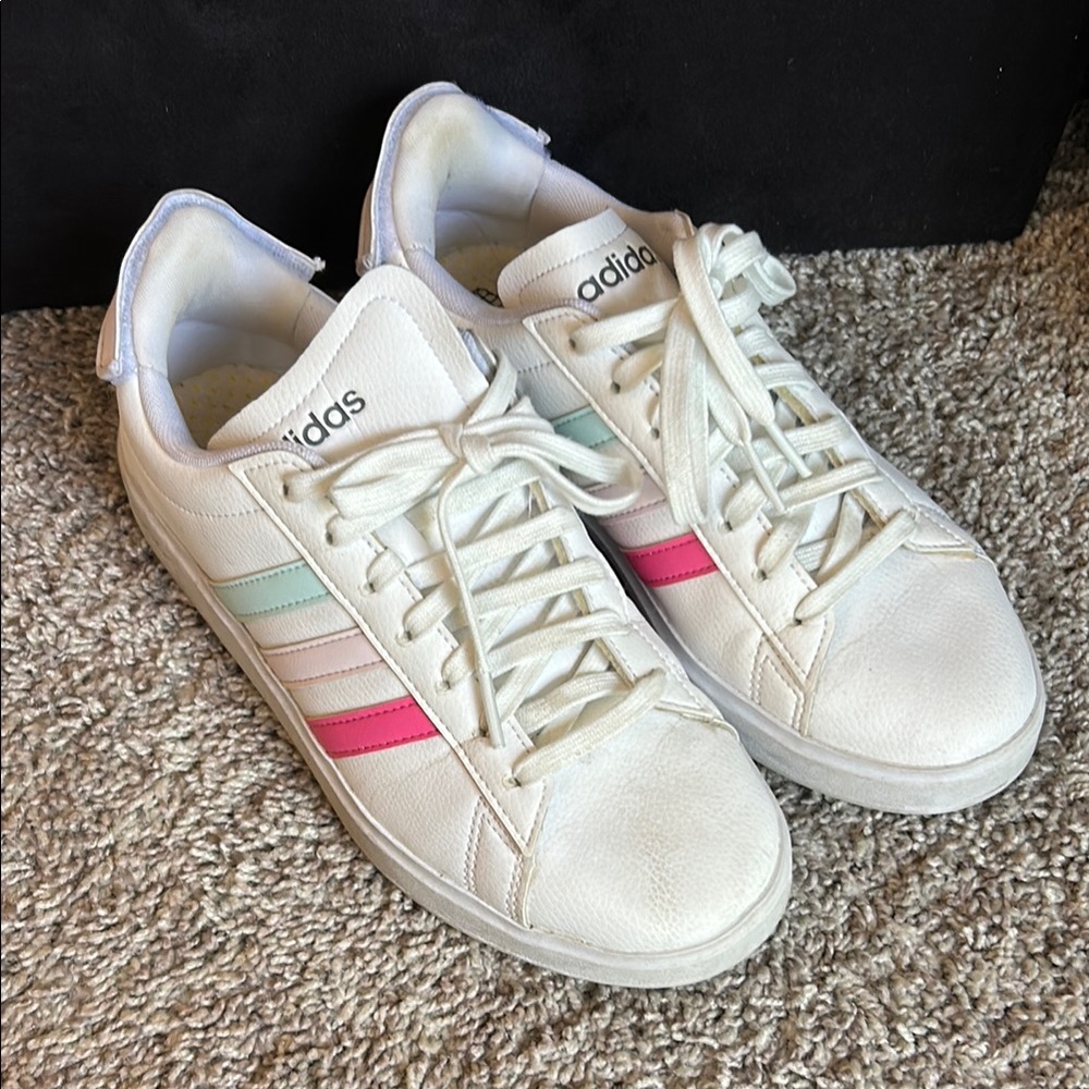 Adidas White and Pink Sneakers